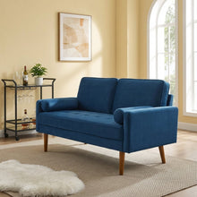 Load image into Gallery viewer, Alaina Velvet 2 Seater Sofa - Blue
