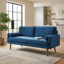 Load image into Gallery viewer, Alaina Velvet 3 Seater Sofa - Blue