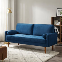 Load image into Gallery viewer, Alaina Velvet 3 Seater Sofa - Blue