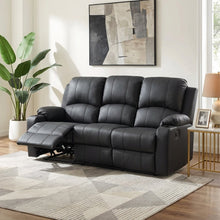 Load image into Gallery viewer, Marton Manual 3 Seater Recliner Sofa - Black