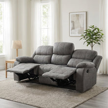Load image into Gallery viewer, Wilson Manual 3 Seater Recliner Sofa - Grey