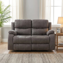 Load image into Gallery viewer, Wilson Manual 2 Seater Recliner Sofa - Brown