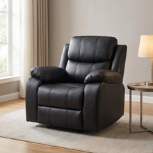 Load image into Gallery viewer, re-23153-A-Wilson-Manual-1-Seater-Recliner-Sofa-Black-2