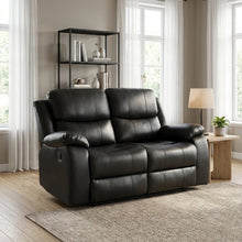 Load image into Gallery viewer, Wilson Manual 2 Seater Recliner Sofa - Black