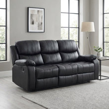Load image into Gallery viewer, re-23153-C-Wilson-Manual-3-Seater-Recliner-Sofa-Black-2