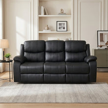 Load image into Gallery viewer, Wilson Manual 3 Seater Recliner Sofa - Black