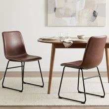 Load image into Gallery viewer, Grayson PU Leather Dining Chair - Set of 2 - Brown