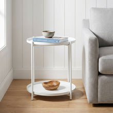 Load image into Gallery viewer, 23927-zen-round-coffee-table-with-shelf-white-2601143
