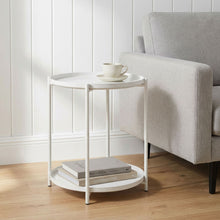 Load image into Gallery viewer, 23927-zen-round-coffee-table-with-shelf-white-2601141