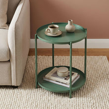 Load image into Gallery viewer, 23928-zen-round-coffee-table-with-shelf-green-2601151