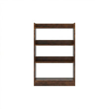 Load image into Gallery viewer, Bulls 80cm 4 Tier Bookshelf - Rustic Brown