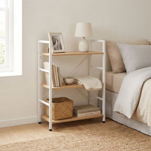 Load image into Gallery viewer, Hikuai 3 Tier Bookshelf - Natural + White