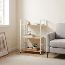 Load image into Gallery viewer, Hikuai 3 Tier Bookshelf - Natural + White