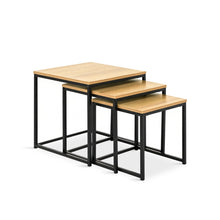 Load image into Gallery viewer, Trio 3 Piece Nesting Coffee Table Set - Oak