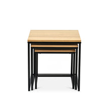Load image into Gallery viewer, Trio 3 Piece Nesting Coffee Table Set - Oak