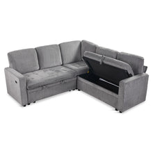 Load image into Gallery viewer, Haven L-Shaped Sofa Bed with Storage - Dark Grey