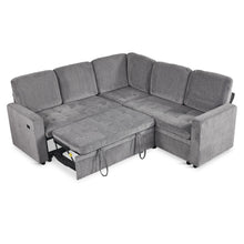 Load image into Gallery viewer, Haven L-Shaped Sofa Bed with Storage - Dark Grey