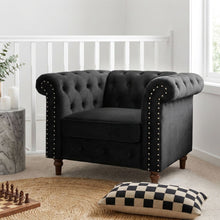 Load image into Gallery viewer, Chesley Velvet Occasional Chair - Black