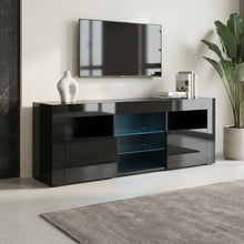 Load image into Gallery viewer, Atka 1.45m LED Entertainment Unit - Black