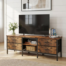 Load image into Gallery viewer, Cavalla 1.4m Entertainment Unit with Drawers - Rustic Brown