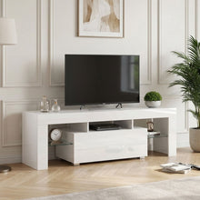 Load image into Gallery viewer, 22003-frannie-1-3m-led-entertainment-unit-white-2601164
