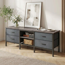 Load image into Gallery viewer, Cavalla 1.4m Entertainment Unit with Drawers - Grey Oak + Grey
