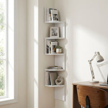 Load image into Gallery viewer, Nemi 5-Tier Wall Mounted Corner Shelf Storage Shelf - White