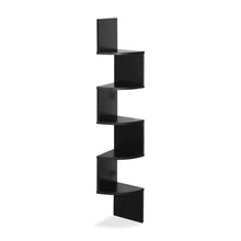 Load image into Gallery viewer, 21642-nemi-5-tier-wall-mounted-corner-shelf-black-2601158