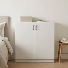 Load image into Gallery viewer, Nordic 2 Door Storage Cupboard - White