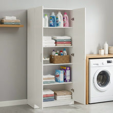 Load image into Gallery viewer, Nordic 2 Door Cupboard 80cm - White