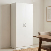 Load image into Gallery viewer, Nordic 2 Door Cupboard 80cm - White