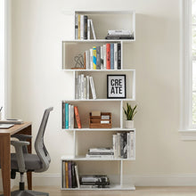 Load image into Gallery viewer, Verta 6 Tier Bookshelf Display Shelf - White