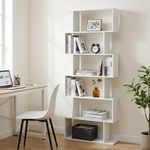 Load image into Gallery viewer, Verta 6 Tier Bookshelf Display Shelf - White