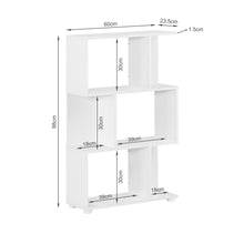 Load image into Gallery viewer, Cubo 3 Tier Bookshelf Display Shelf - White
