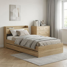 Load image into Gallery viewer, Elda Single Bed Frame with USB Port & Drawers - Natural