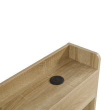 Load image into Gallery viewer, Elda Single Bed Frame with USB Port & Drawers - Natural