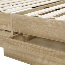 Load image into Gallery viewer, Elda Single Bed Frame with USB Port & Drawers - Natural