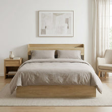 Load image into Gallery viewer, Elda Double Bed Frame with USB Port & Drawers - Natural