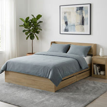Load image into Gallery viewer, Elda Double Bed Frame with USB Port & Drawers - Natural