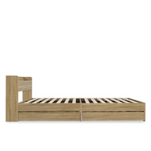 Load image into Gallery viewer, Elda Queen Bed Frame with USB Port & Drawers - Natural (p1=0.118m³ - 25.0kg) (p2=0.120m³ - 23.5kg) (p3=0.096m³ - 19.5kg) (T=0.334m³ - 68.0kg)