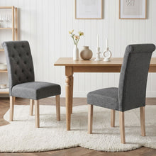 Load image into Gallery viewer, Zoey Upholstered Dining Chair - Set of 2 - Dark Grey