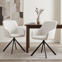 Load image into Gallery viewer, 23580-ramona-swivel-dining-chair-set-of-2-white-black-2601195