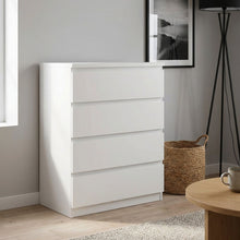 Load image into Gallery viewer, Tongass Wooden Tallboy 4 Drawers - White
