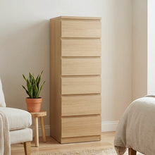 Load image into Gallery viewer, Tongass 6 Drawer Slim Tallboy - Oak