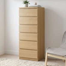 Load image into Gallery viewer, Tongass 6 Drawer Slim Tallboy - Oak