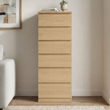 Load image into Gallery viewer, Tongass 6 Drawer Slim Tallboy - Oak