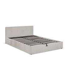 Load image into Gallery viewer, Maro Queen Gas Lift Bed Frame - Linen Beige