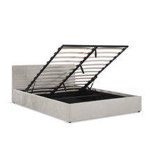 Load image into Gallery viewer, Maro Queen Gas Lift Bed Frame - Linen Beige
