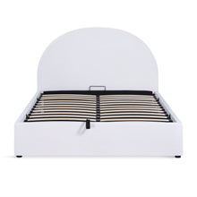 Load image into Gallery viewer, Isabella Teddy Boucle Double Gas Lift Bed Frame - White
