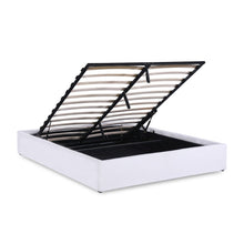 Load image into Gallery viewer, Fomo Boucle Queen Gas Lift Bed Frame - White
